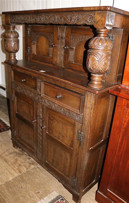 Oak court cupboard